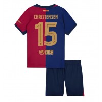 Barcelona Andreas Christensen #15 Hjemmedraktsett Barn 2024-25 Kortermet (+ Korte bukser)